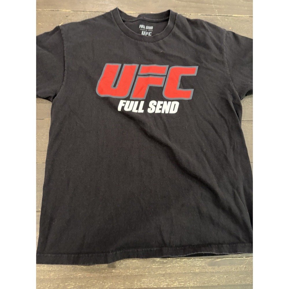 Full Send x UFC Shirt Mens L Logo Tee Black Collab Short Sleeve Cotton